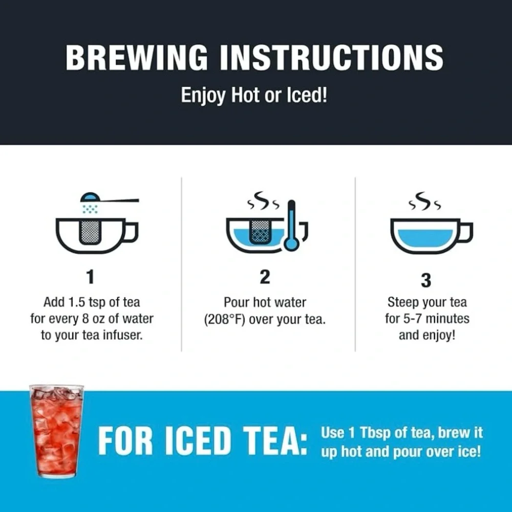 Tiesta Tea Strawberry Lemonade Loose Leaf IMMUNITY Non Caffeinated Hot/Cold 4 Oz